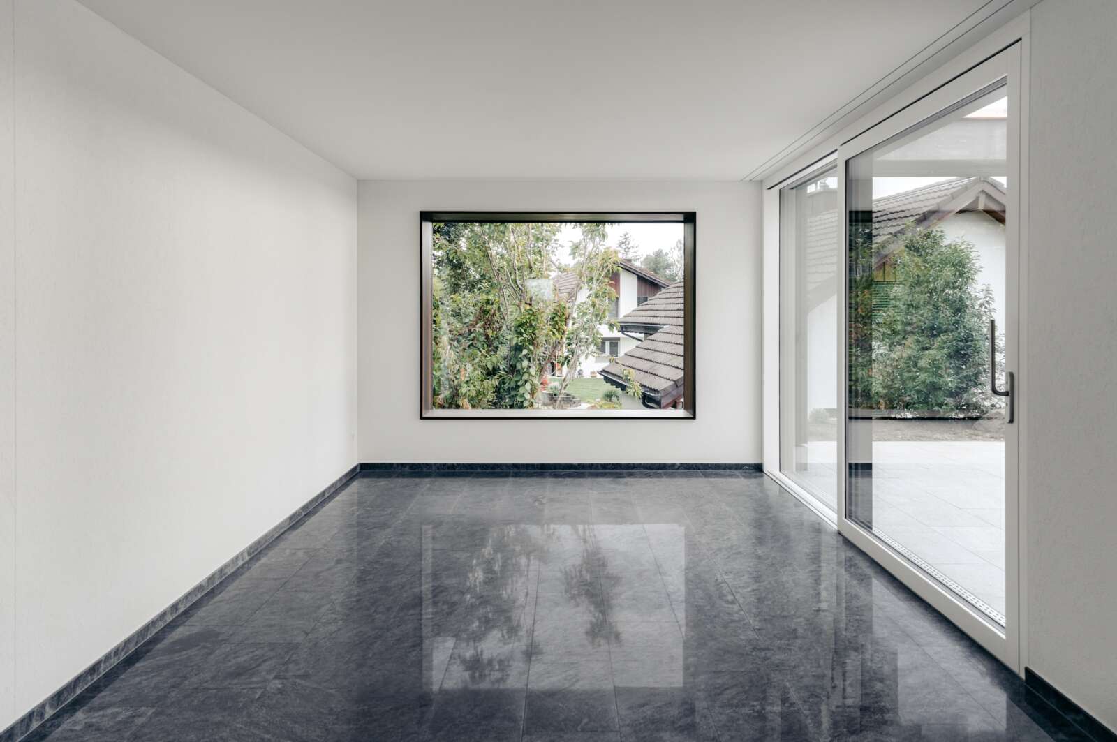 Orlando Architektur Umbau Anbau Einfamilienhaus Holderweg Seuzach 2 Anbau Panoramafenster innen
